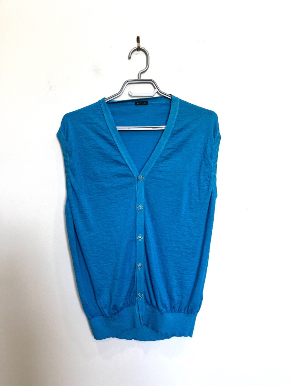 Men's Kiton Blue Cashmere/ Silk Sweater Vest